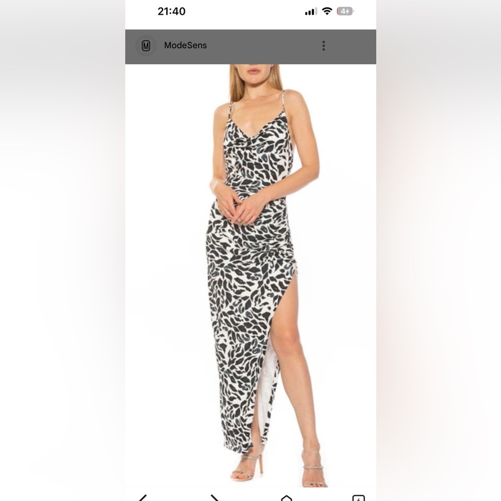 Alexia Admor Black and White Maxi Dress